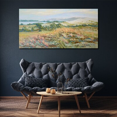 Foto op canvas Zomerveldlandschap