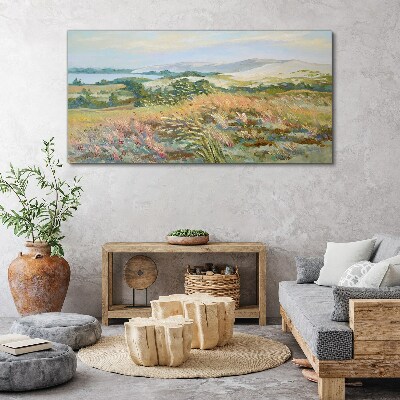 Foto op canvas Zomerveldlandschap