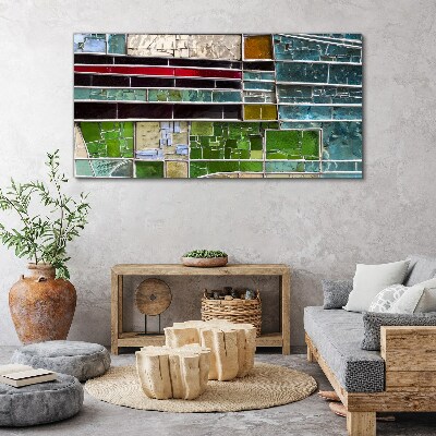 Canvas schilderij Abstract landschap in glas