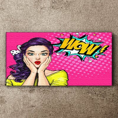 Canvas schilderij Verrassing in Pop Art