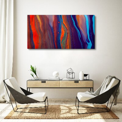 Canvas schilderij Kleurrijke golven van abstracte dans