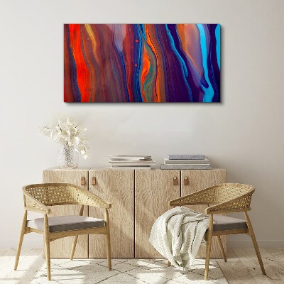 Canvas schilderij Kleurrijke golven van abstracte dans