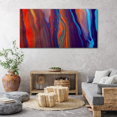 Canvas schilderij Kleurrijke golven van abstracte dans