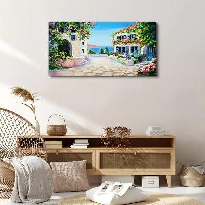 Canvas schilderij Een charmante badplaats