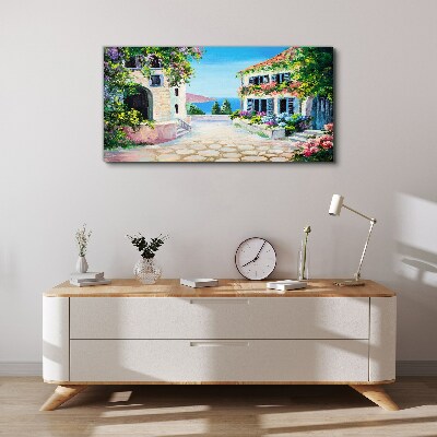 Canvas schilderij Een charmante badplaats