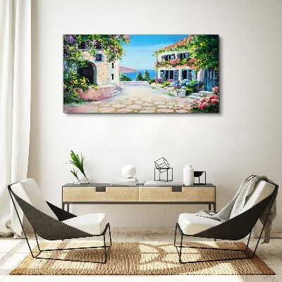 Canvas schilderij Een charmante badplaats