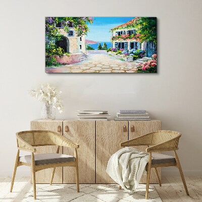 Canvas schilderij Een charmante badplaats