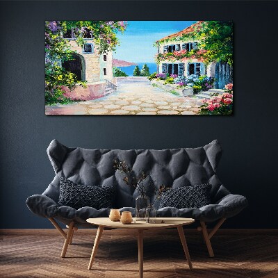 Canvas schilderij Een charmante badplaats