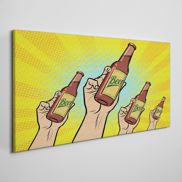 Canvas schilderij Een vrolijke toost met bier