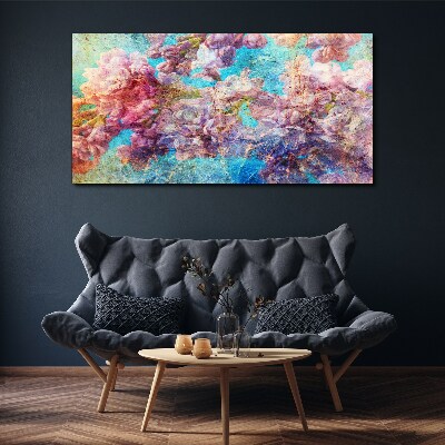 Canvas schilderij Een bloemenlandschap in pasteltinten