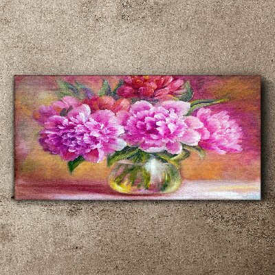 Schilderij op doek Lentebloemen in een vaas