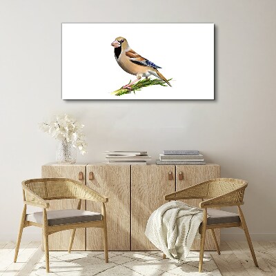 Foto op canvas Een vogel op een takje