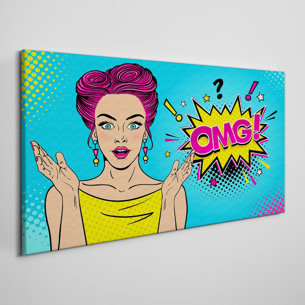 Canvas schilderij Verrassing in Pop Art