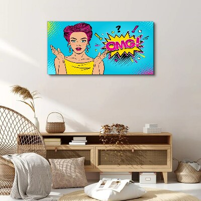 Canvas schilderij Verrassing in Pop Art
