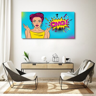 Canvas schilderij Verrassing in Pop Art