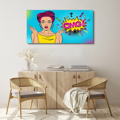 Canvas schilderij Verrassing in Pop Art
