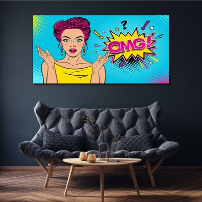 Canvas schilderij Verrassing in Pop Art