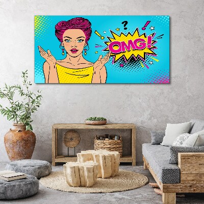 Canvas schilderij Verrassing in Pop Art