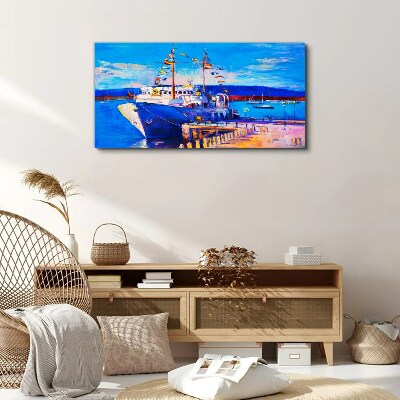 Foto op canvas Jachthaven op een zonnige dag