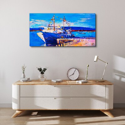 Foto op canvas Jachthaven op een zonnige dag