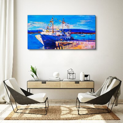 Foto op canvas Jachthaven op een zonnige dag