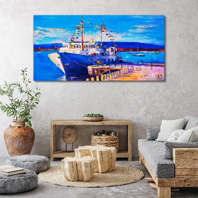 Foto op canvas Jachthaven op een zonnige dag
