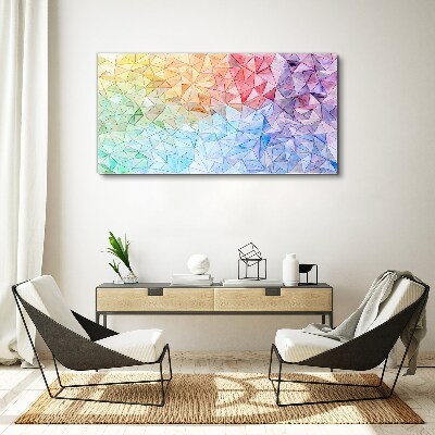 Schilderij op doek Kleurrijke mozaïek van driehoeken