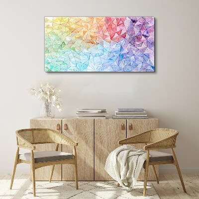 Schilderij op doek Kleurrijke mozaïek van driehoeken