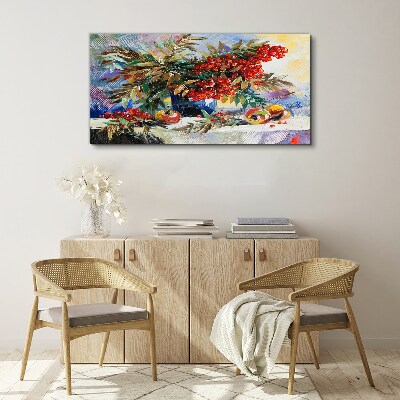 Foto op canvas Fruitboeket met lijsterbes