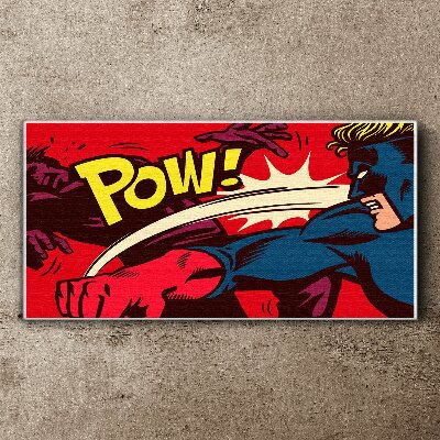 Canvas schilderij Superheld in actie