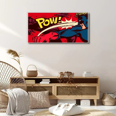 Canvas schilderij Superheld in actie