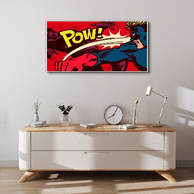 Canvas schilderij Superheld in actie