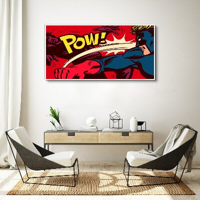 Canvas schilderij Superheld in actie