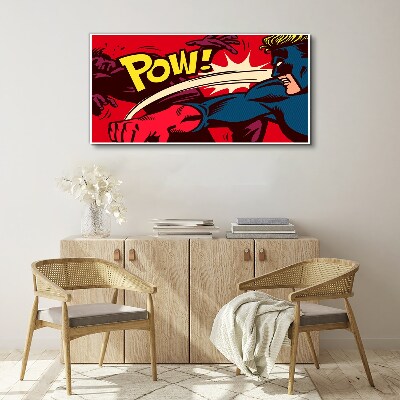 Canvas schilderij Superheld in actie