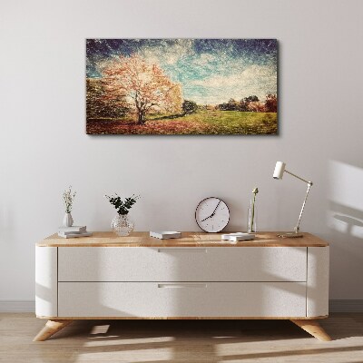 Foto op canvas Herfststeegje