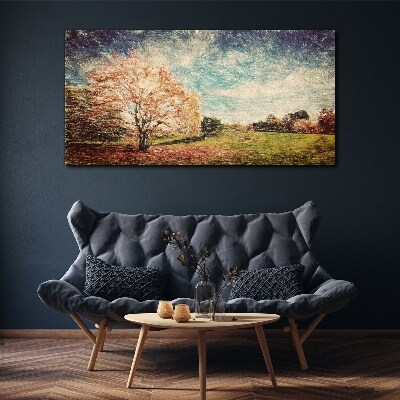 Foto op canvas Herfststeegje