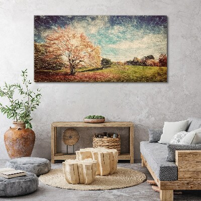 Foto op canvas Herfststeegje