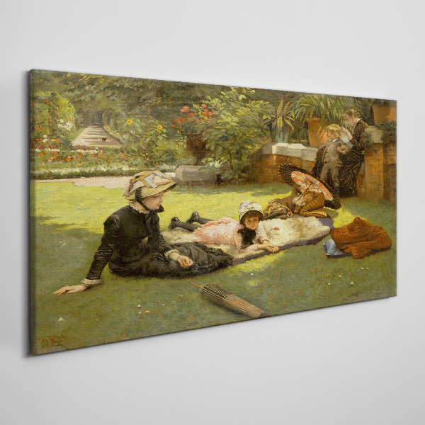 Canvas schilderij Een zomermiddag in de tuin