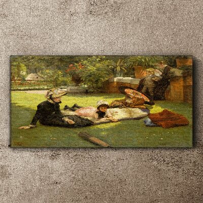 Canvas schilderij Een zomermiddag in de tuin