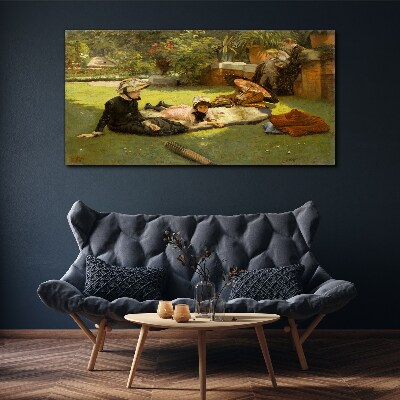 Canvas schilderij Een zomermiddag in de tuin