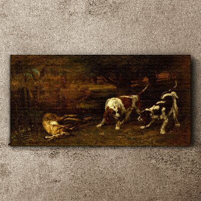 Foto op canvas Honden in het bos