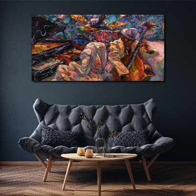 Canvas schilderij Een muzikale ontmoeting in kleuren