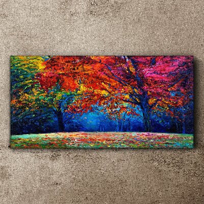 Schilderij op doek Kleurrijk herfstlandschap