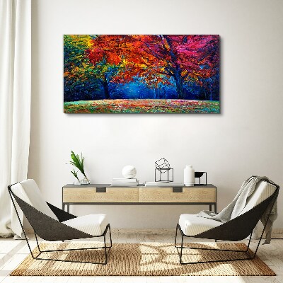 Schilderij op doek Kleurrijk herfstlandschap