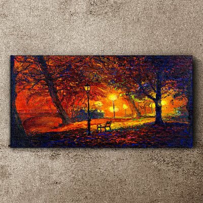 Foto op canvas Gouden herfst in het park