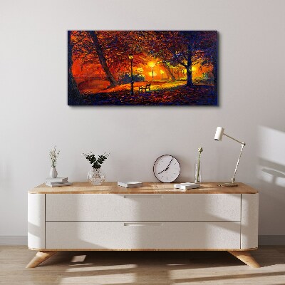 Foto op canvas Gouden herfst in het park