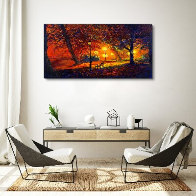 Foto op canvas Gouden herfst in het park