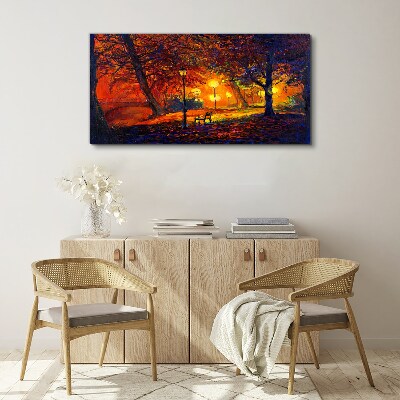 Foto op canvas Gouden herfst in het park