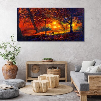 Foto op canvas Gouden herfst in het park