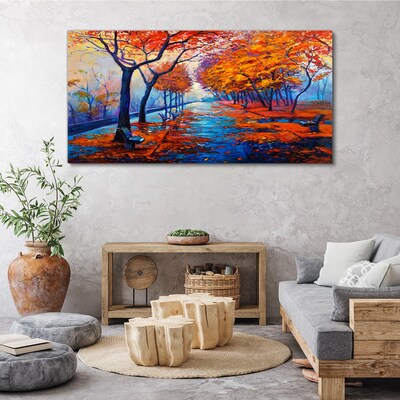 Schilderij op doek Herfststeegje